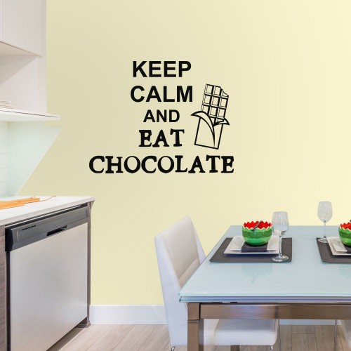 Adesivo de parede Adesivo de Parede Keep Calm and Eat Chocolate