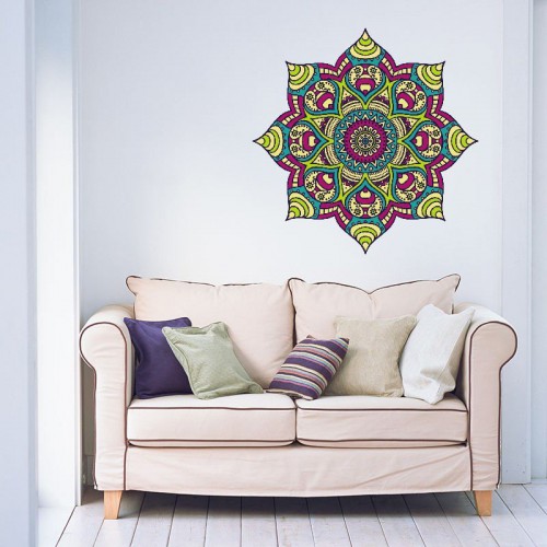 Adesivo de parede Adesivo de Parede Mandala Color