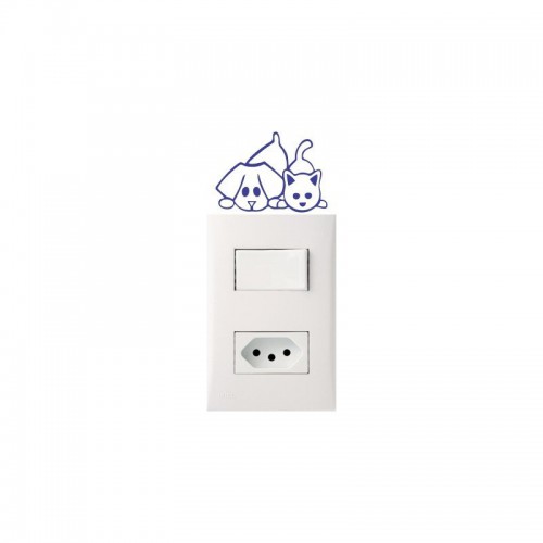 Adesivo de parede Adesivo para Interruptor Cat Dog