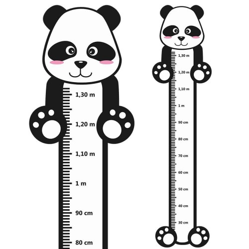 Adesivo de parede Adesivo Régua de Crescimento Panda com Patas