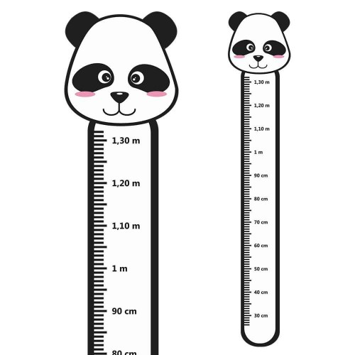 Adesivo de parede Adesivo Régua de Crescimento Panda