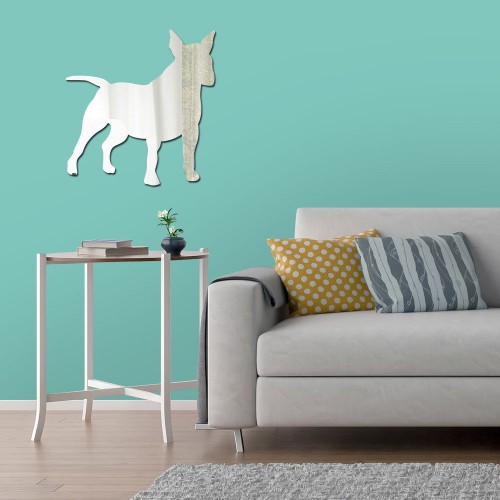 Adesivo de parede Espelho Decorativo Bull Terrier