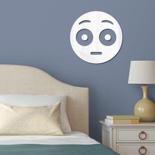 Adesivo de parede Espelho Decorativo Emoji Envergonhado
