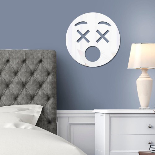 Adesivo de parede Espelho Decorativo Emoji Morri