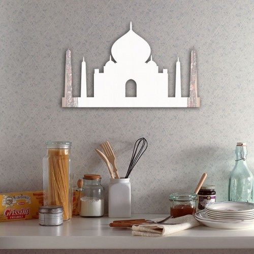 Adesivo de parede Espelho Decorativo Taj Mahal