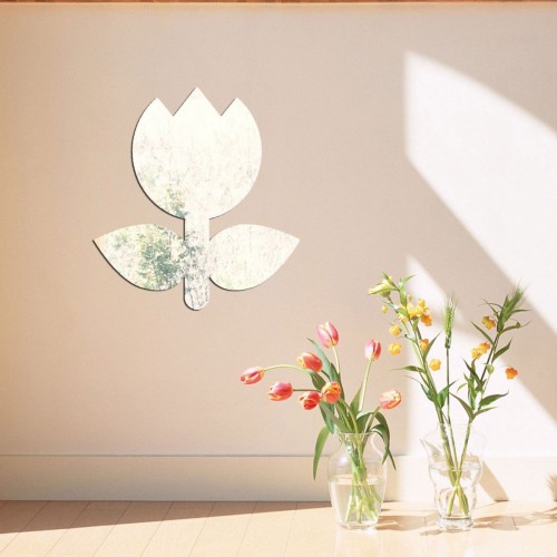 Adesivo de parede Espelho Decorativo Tulipa