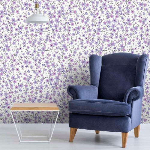 Adesivo de parede Papel de Parede Cerejeira Purple