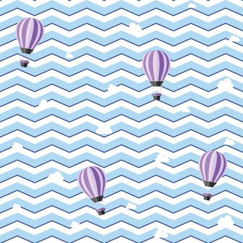 Adesivo de parede Papel de Parede Chevron Boy Balões