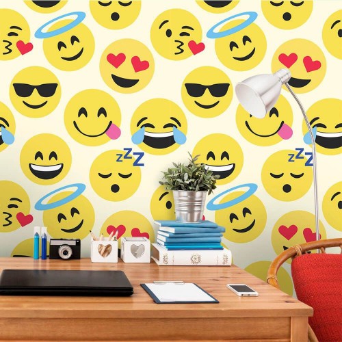Adesivo de parede Papel de Parede Emoji Diversos
