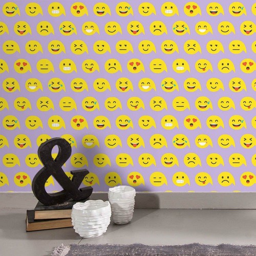 Adesivo de parede Papel de Parede Emojis
