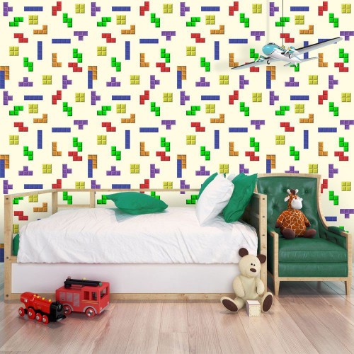 Adesivo de parede Papel de Parede Tetris