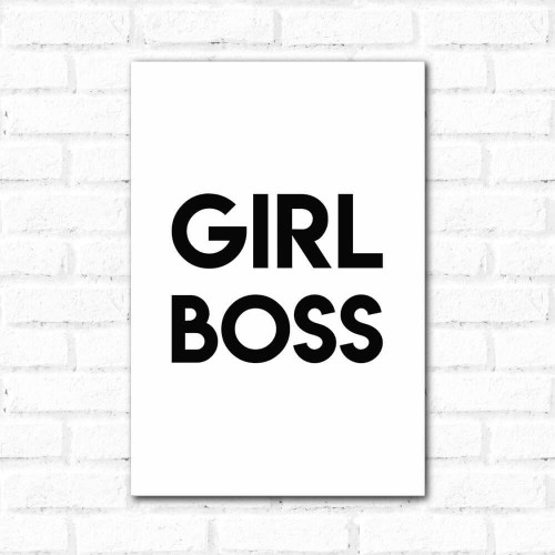 Adesivo de parede Placa Decorativa Girl Boss