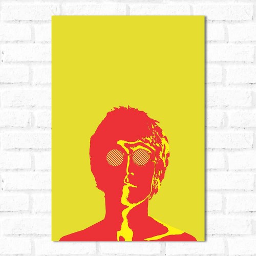 Adesivo de parede Placa Decorativa John Lennon Pop Art