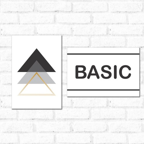 Adesivo de parede Placa Decorativa Kit Basic
