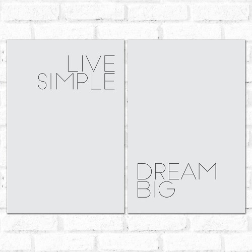 Adesivo de parede Placa Decorativa Kit Dream Big