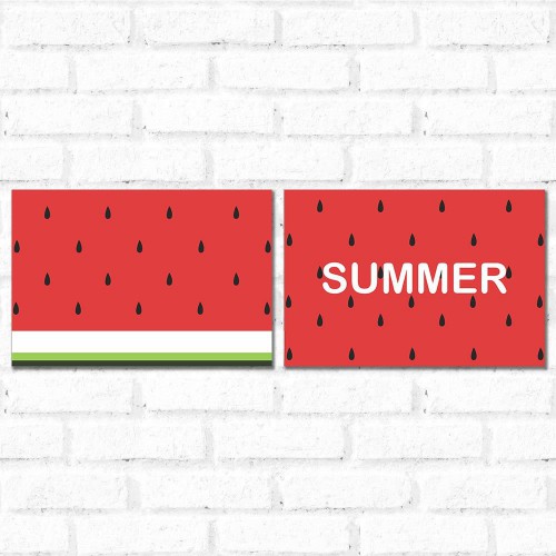 Adesivo de parede Placa Decorativa Kit Summer Watermelon