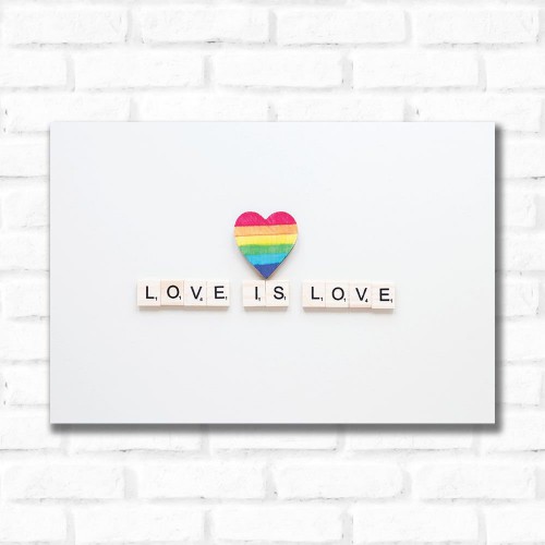 Adesivo de parede Placa Decorativa Love is Love