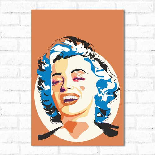 Adesivo de parede Placa Decorativa Marilyn Monroe Pop Art