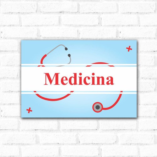 Adesivo de parede Placa Decorativa Medicina