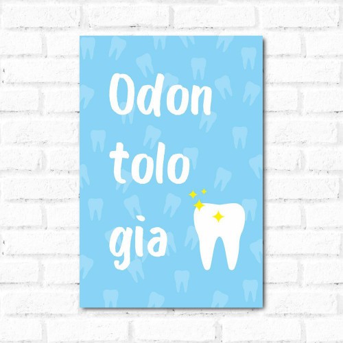 Adesivo de parede Placa Decorativa Odontologia