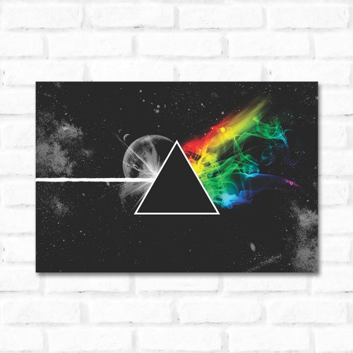 Adesivo de parede Placa Decorativa Pink Floyd