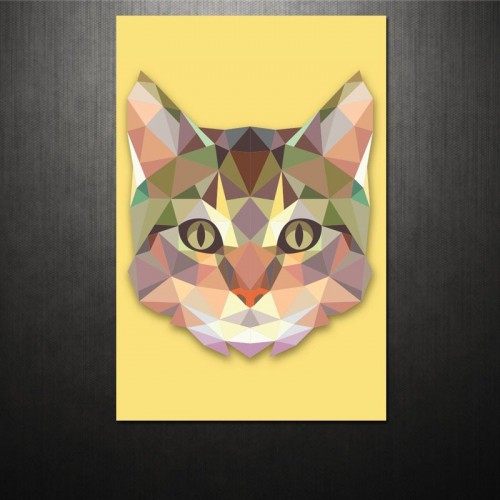 Adesivo de parede Poster Triangle Cat
