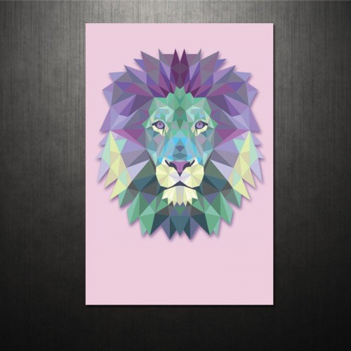 Adesivo de parede Poster Triangle lion