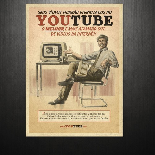 Adesivo de parede Poster YouTube Vintage