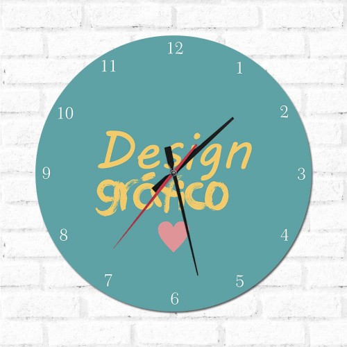 Adesivo de parede Relógio Decorativo Design Gráfico