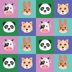 Adesivo para Azulejo Face Animals