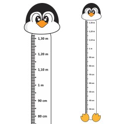 Adesivo Régua de Crescimento Pinguim com Patas