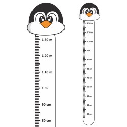 Adesivo Régua de Crescimento Pinguim