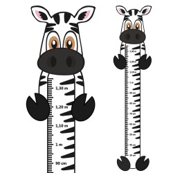 Adesivo Régua de Crescimento Zebra com Patas