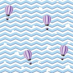 Papel de Parede Chevron Boy Balões