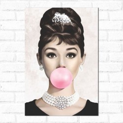 Placa Decorativa Audrey Hepburn