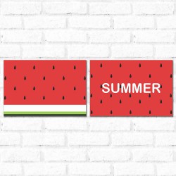 Placa Decorativa Kit Summer Watermelon