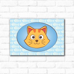 Placa Decorativa Porta Retrato Gato