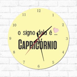 Relógio Decorativo O Signo dela é Capricórnio
